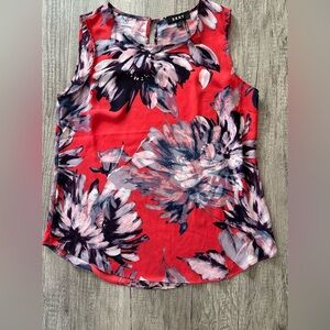 DKNY Pink Floral Sleeveless Top Size Small